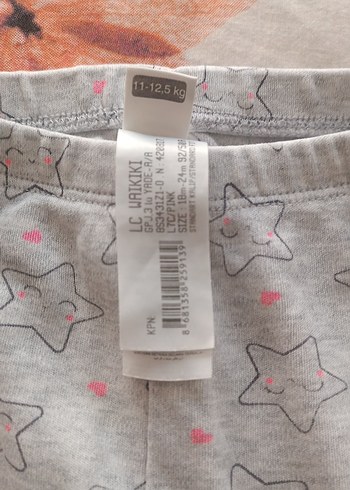 Kız Çocuk Gri Desenli Rahat Tayt - Görsel 2