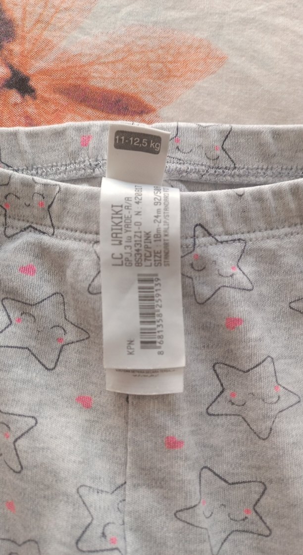 Kız Çocuk Gri Desenli Rahat Tayt - Görsel 2