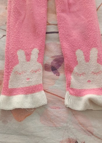 Kız Çocuk Pembe Triko Tayt - Görsel 2
