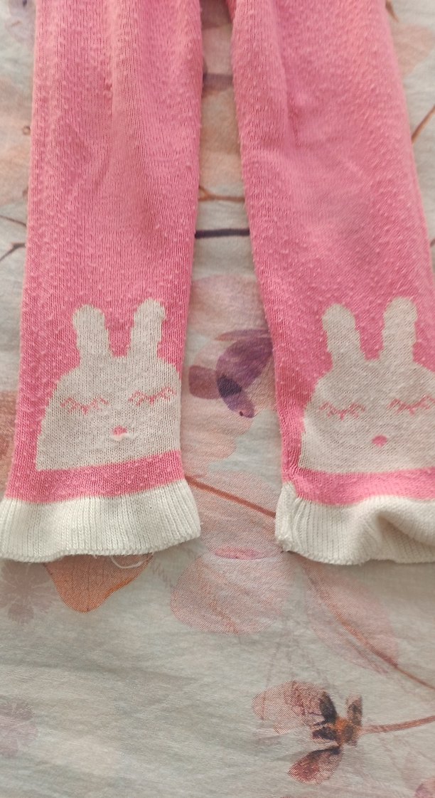 Kız Çocuk Pembe Triko Tayt - Görsel 2