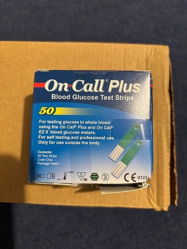 on call plus şeker ölçüm çubuğu stripi stribi 50 tane