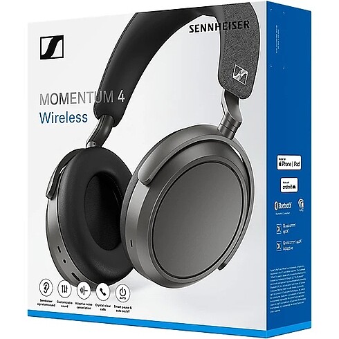 sennheiser momentum 4 grafit kablosuz kulaklık