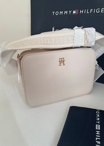 Tommy Hilfiger Beyaz Deri Kadın Çapraz Çanta - Görsel 7