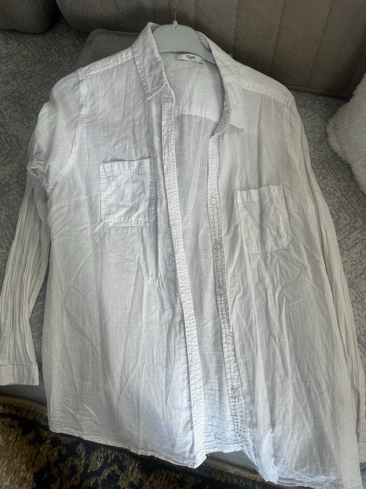 Kadın Beyaz Denim Gömlek - Görsel 3