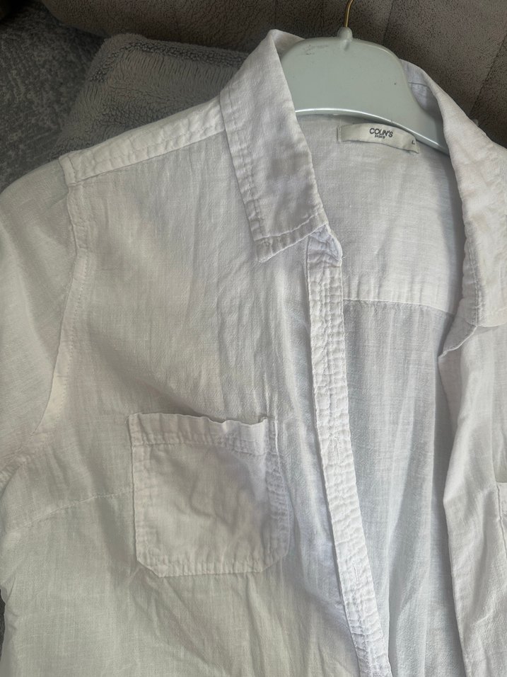 Kadın Beyaz Denim Gömlek - Görsel 4