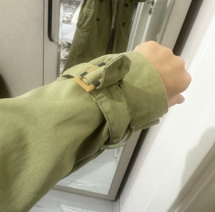 Kadın Haki Midi Keten Trençkot - Görsel 3