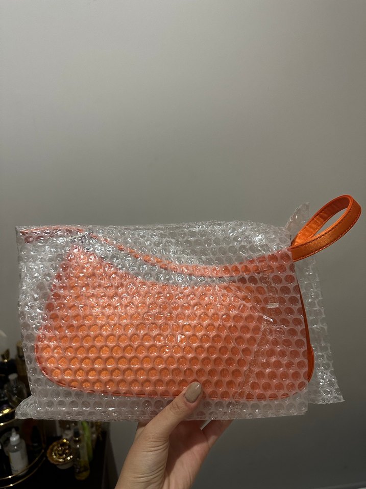 Parlak Turuncu Deri Kadın Omuz Çantası - Görsel 5