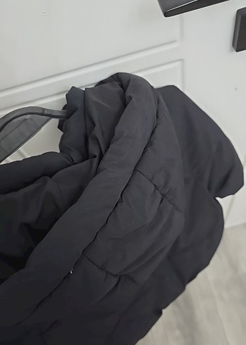 Siyah Uzun Kollu Bebek Kışlık Mont - Görsel 2