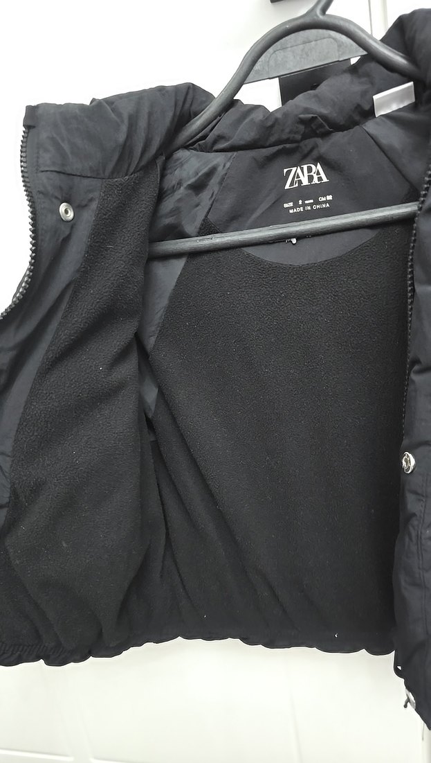 Siyah Uzun Kollu Bebek Kışlık Mont - Görsel 4