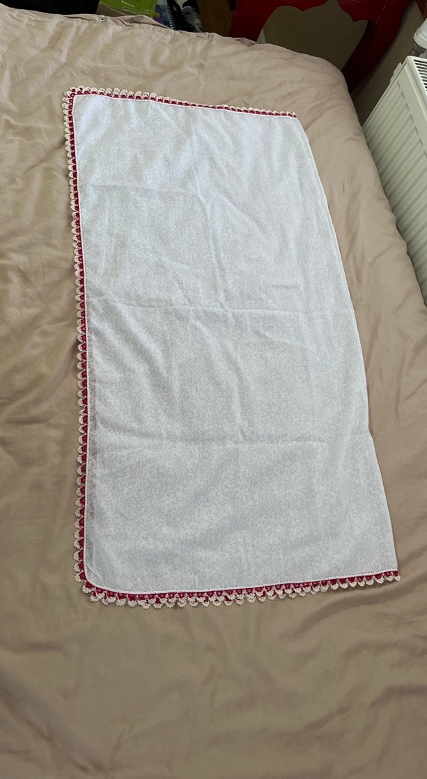 Dantel Detaylı Çeyizlik Kadın Şal / Başörtü - Görsel 2