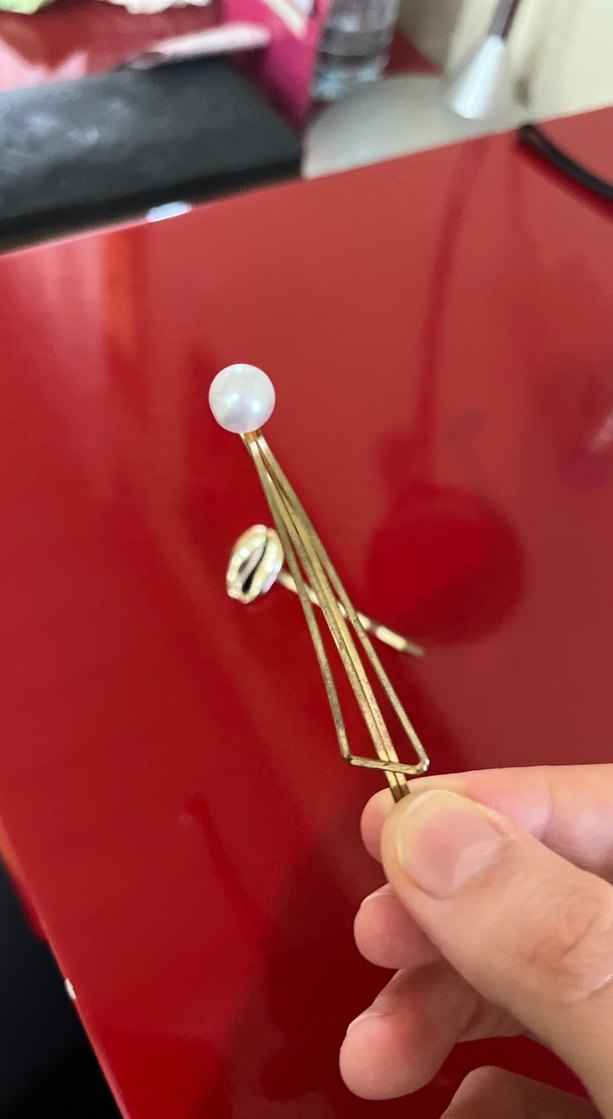 Minimalist Altın Renk Metal Saç Tokası - Görsel 3