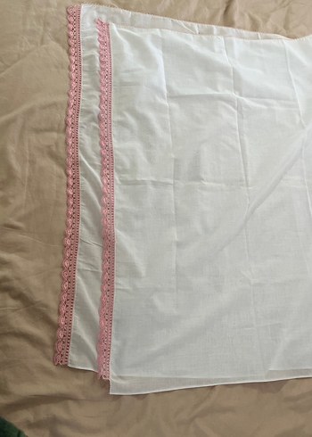 Nakışlı Pembe Dantelli Çeyizlik Şal / Başörtü - Görsel 4