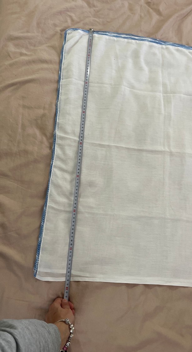 Mavi Oyalı Kadın Çeyizlik Şal / Başörtü - Görsel 4