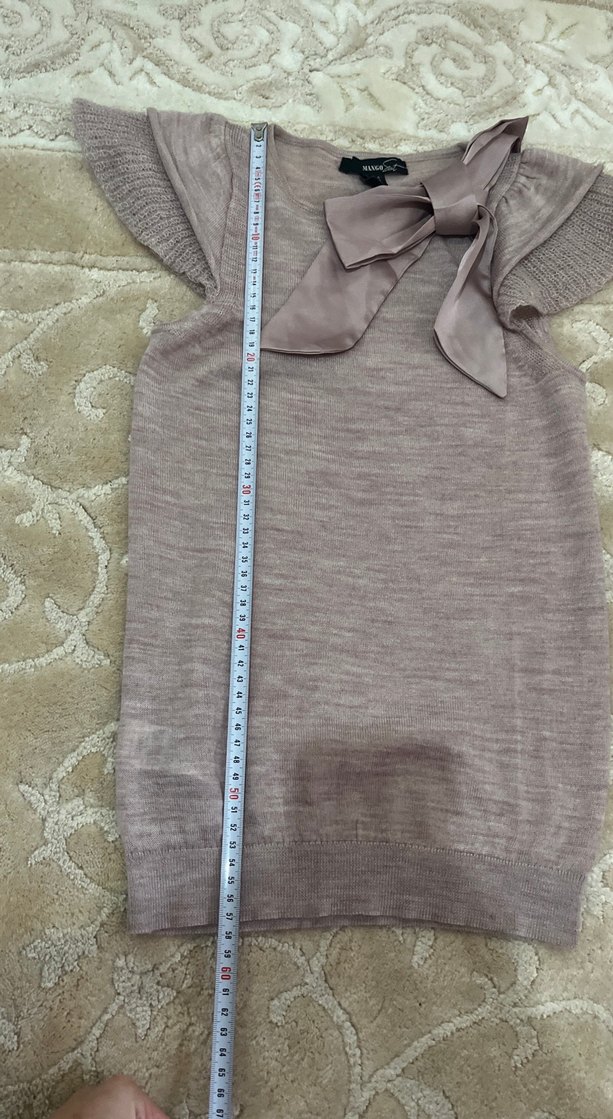 Kısa Kollu Triko Bluz - Görsel 3