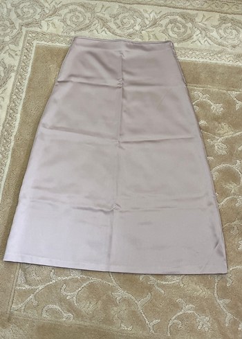 Kadın Pudra Uzun Saten Etek - Görsel 2