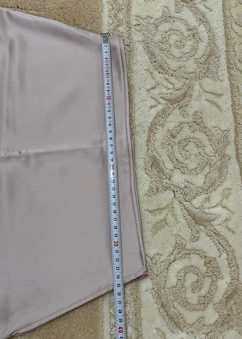 Kadın Pudra Uzun Saten Etek - Görsel 4