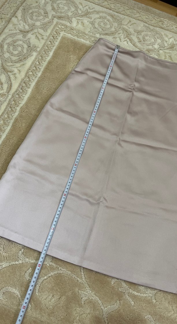 Kadın Pudra Uzun Saten Etek - Görsel 3