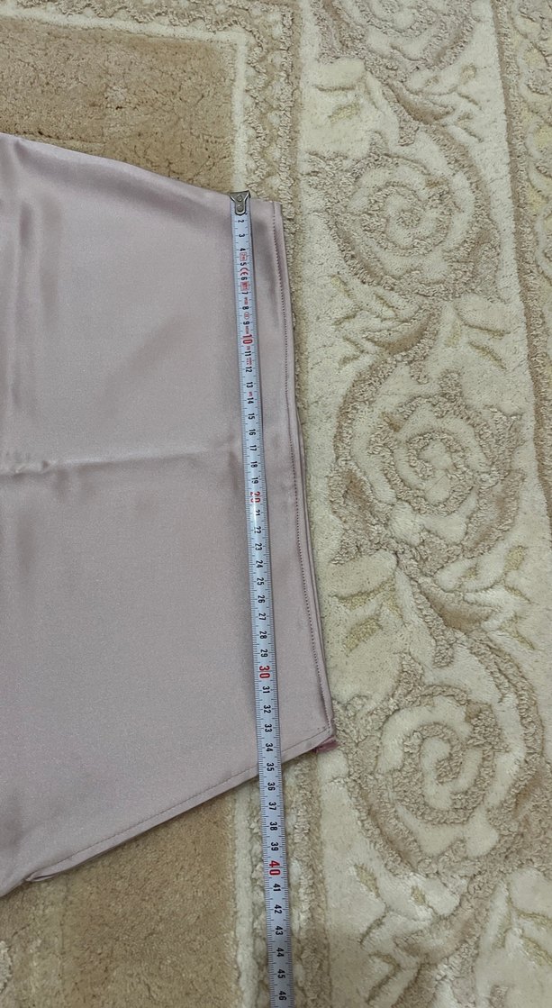 Kadın Pudra Uzun Saten Etek - Görsel 4