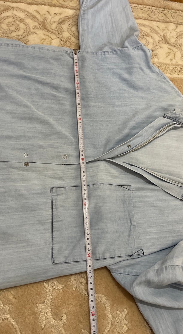 Gri Denim Kadın Gömlek - Görsel 4