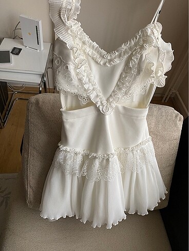 xs Beden Beyaz nikah-dış çekim elbisesi
