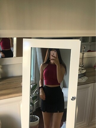 s Beden halter yaka crop
