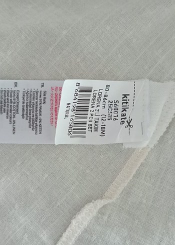 kitikate Kız Çocuk Pamuklu keten Uzun Kollu Elbise - Görsel 7