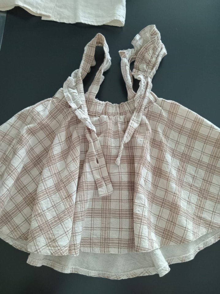 kitikate Kız Çocuk Pamuklu keten Uzun Kollu Elbise - Görsel 5