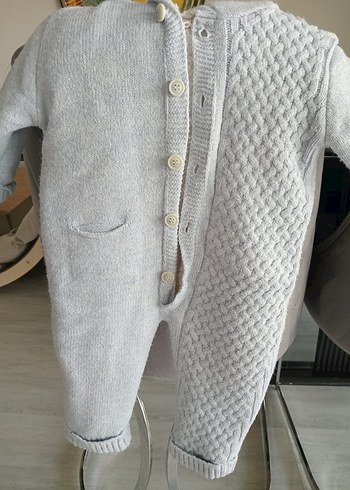 mavi Örgü ici yünlü Bebek Tulumu - Görsel 6