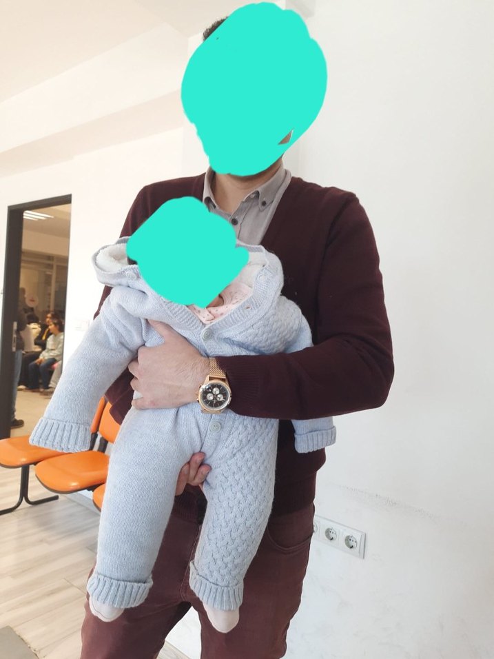 mavi Örgü ici yünlü Bebek Tulumu - Görsel 2