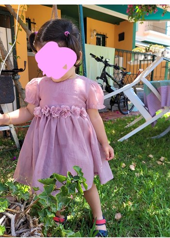 Pembe dogum gunu Kız Elbisesi - Görsel 2