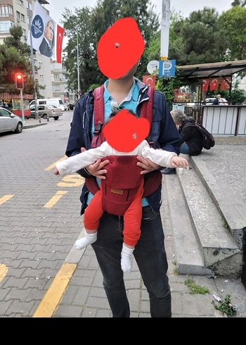Kraft kraf bebek kanguru Koyu Kırmızı Bebek Taşıyıcı