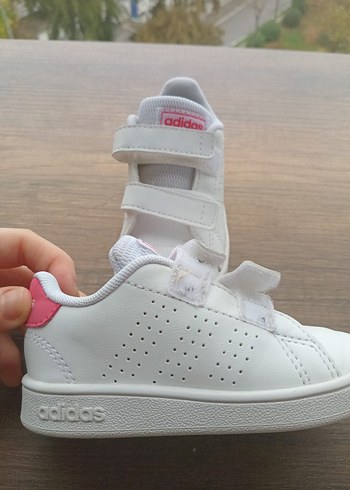 orijinal Beyaz Adidas Kız Çocuk Cırt Cırtlı Spor Ayakkabı - Görsel 6