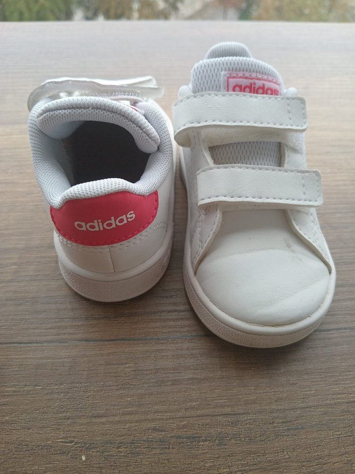 orijinal Beyaz Adidas Kız Çocuk Cırt Cırtlı Spor Ayakkabı - Görsel 2