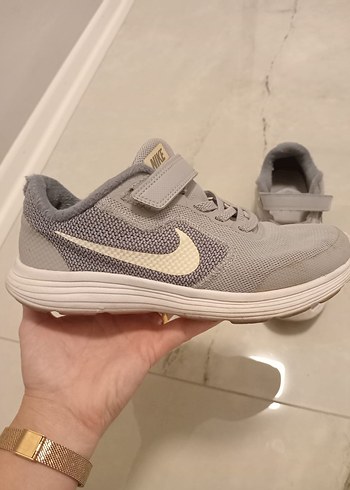Nike Gri Spor Ayakkabı Velcro - Görsel 5