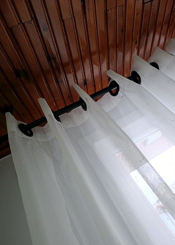 Beyaz Düz Tül Perde  4 perde özel dikim - Görsel 2