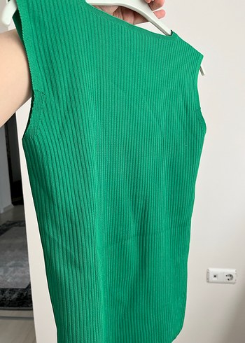 diğer Beden Yeşil Pilili Kadın crop