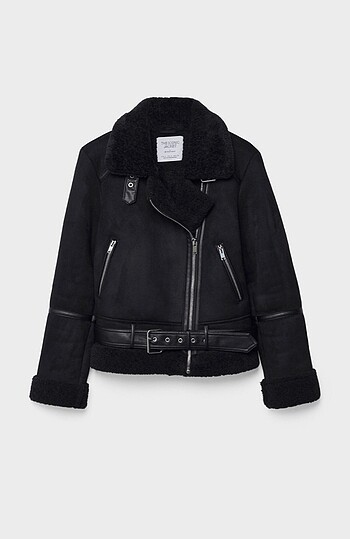 s Beden siyah Renk Stradivarius biker ceket mont
