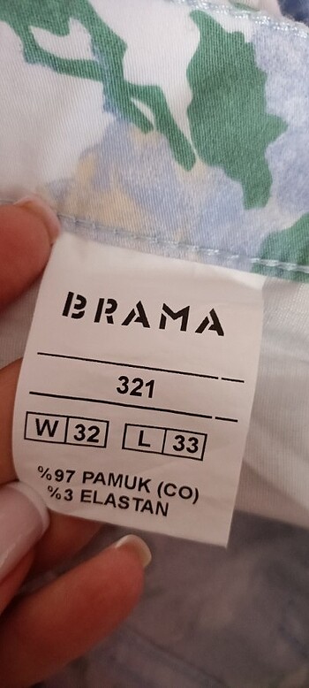 32 Beden çeşitli Renk Çiçek desenli pantolon 