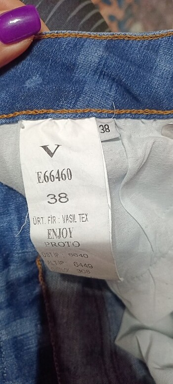 38 Beden Desenli Jean 