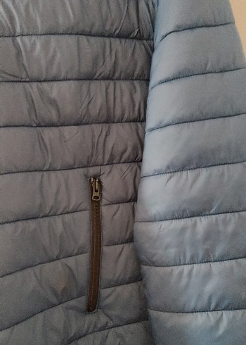 l Beden Erkek Mavi Fermuarlı İnce Mont