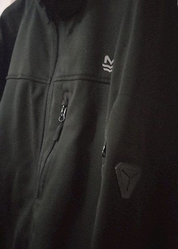 xl Beden Mesica Erkek Siyah Fermuarlı Midi Polar Ceket