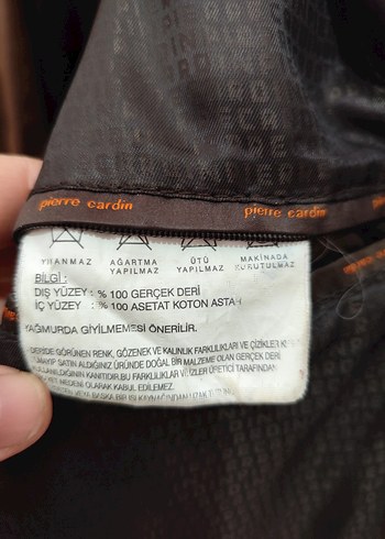 Pierre Cardin Kahverengi Erkek Deri Ceket - Görsel 8