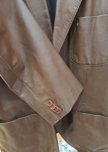 Pierre Cardin Kahverengi Erkek Deri Ceket - Görsel 10