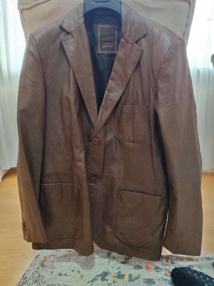 Pierre Cardin Kahverengi Erkek Deri Ceket - Görsel 2