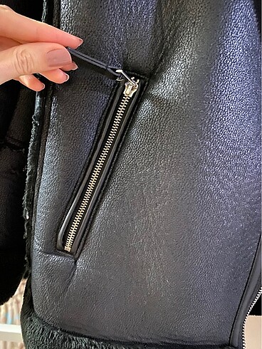 s Beden siyah Renk STRADIVARIUS BİKER CEKET/KABAN
