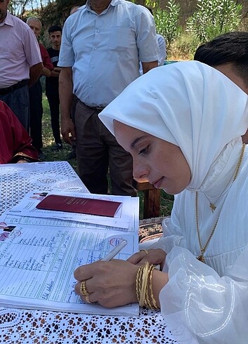38 Beden beyaz Renk Nikah elbisesi