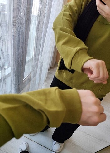 l Beden yeşil Renk Yağ Yeşili Sweat 