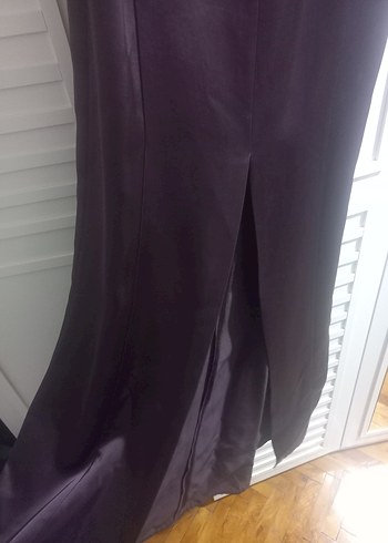 Massimo Dutti Bordo Straplez Midi Elbise