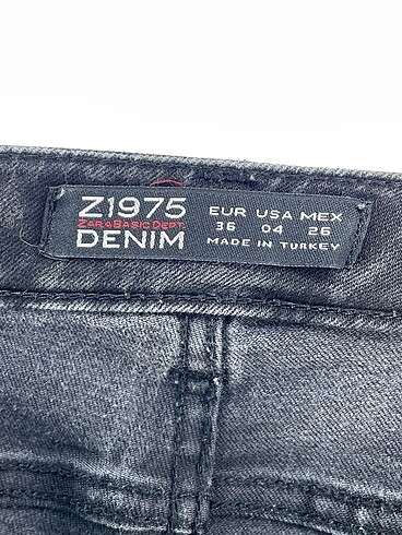 36 Beden siyah Renk Zara Jean / Kot %70 İndirimli.