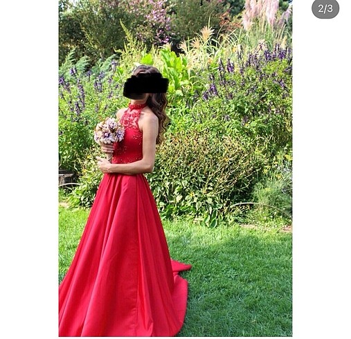 Kırmızı abiye elbise